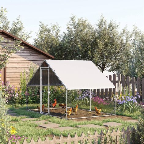 Enclos extérieur 300x200x200 cm en acier argent HAVRYA (1/4)
