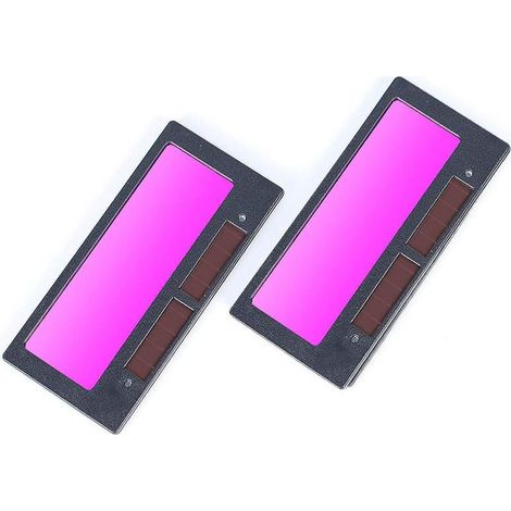 Lentille de casque de soudage à gradation automatique solaire, teinte de filtre 3 à 11, dimensions 3,2 x 1,5 cm, compatible avec toutes les fenêtres de casque de soudeur standard, lot de 2 lentilles + (1/3)
