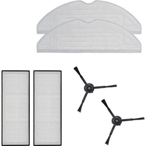 avec lingettes, Filtre et Brosse latérale Noir pour aspirateur Robot S7/S7 Max Ultra/S7 Maxv Ultra/S7 Pro Ultra/S8/S8 +/S8 Pro Ultra