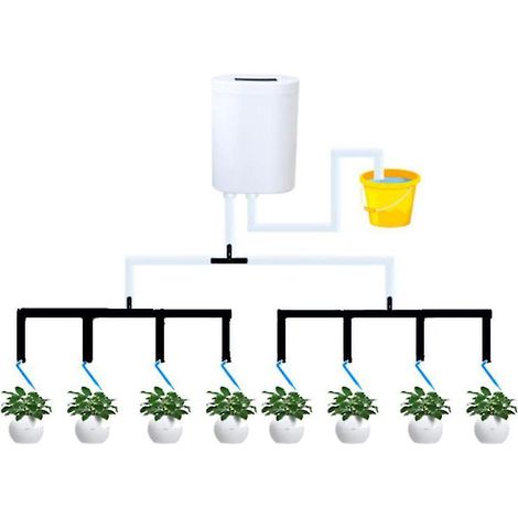 Système de minuterie de pompe à 8 têtes Contrôleur de pompe d'arrosage automatique extérieur Fleurs Plantes Arroseur domestique D (1/3)