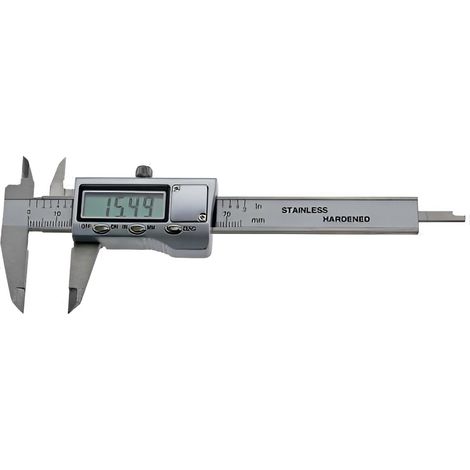 Pied à coulisse numérique en acier inoxydable 70x30 mm 0,01 mm / pouces avec vis de blocage pointes fines jauge de profondeur MIB C02026084