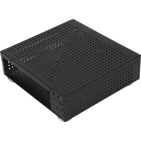 Boîtier PC Mini ITX Noir pour Home Cinéma - Refroidissement Silencieux et Design Compact