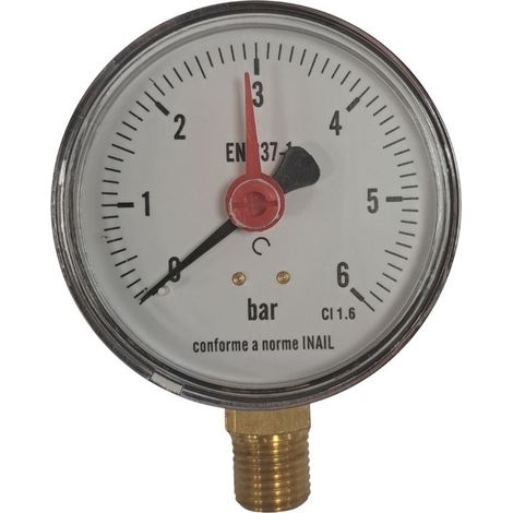 Manometro radiale d.63 6 bar