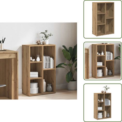 Bibliothèque chêne artisanal 50x25x80 cm bois d'ingénierie - Armoire À Livres - Armoires À Livres - Bibliothèque - Étagère (1/5)