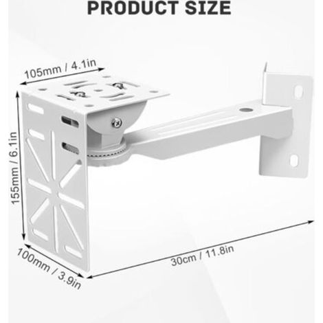 Support Polyvalent d'angle pour Caméra Extérieure, Idéal pour Une Surveillance Efficace en Extérieur