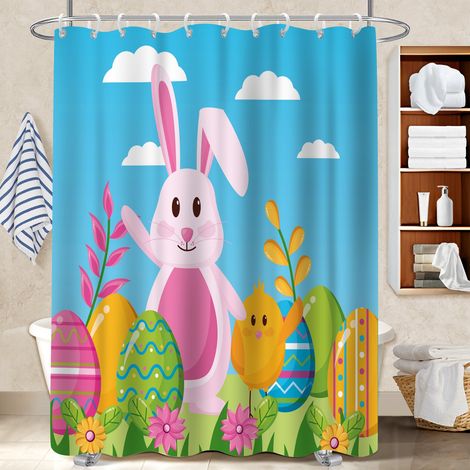 Rideau de bain en polyester 180x180 dessin rideau séchage rapide pour votre chalet à la montagne (1/5)