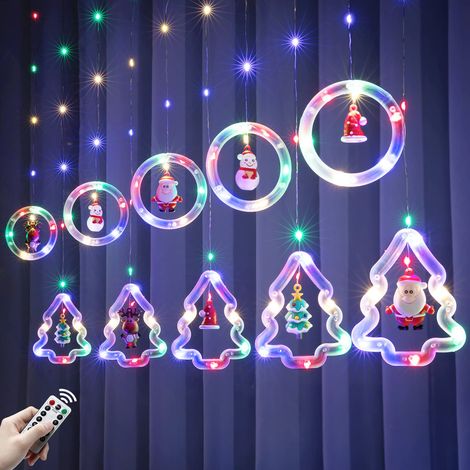 Guirlande lumineuse LED de 3 m pour l'extérieur et l'intérieur, rideau lumineux de Noël USB avec télécommande, étanche IP44, lumière colorée (1/5)