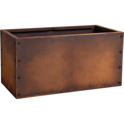 Estexo – Carré potager sur pied en acier Corten 80x40x40 cm – Résistant aux intempéries – Facile à monter – Pour légumes et herbes