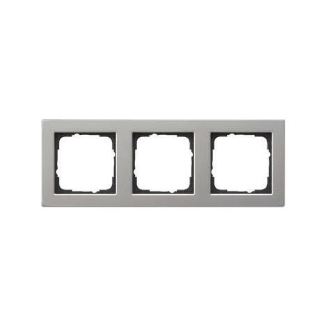 Gira Rahmen 3-fach Edelstahl Metall E2 021333 (1/5)