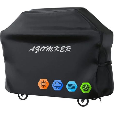 Housse de barbecue Oxford 210D, imperméable, protection UV, coupe-vent, pour barbecue à gaz - 145 x 61 x 117 cm (1/5)