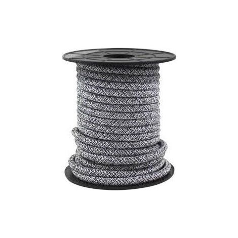 Cavo elettrico tessile 10 metri 2x0,75 mm Nero / Grigio GSC 3902987