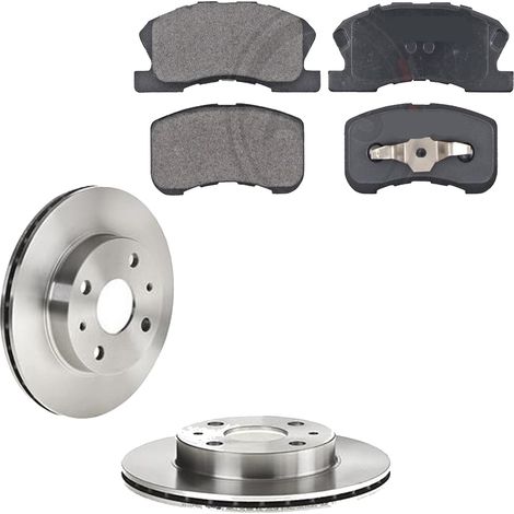 KIT FRENI ANTERIORI compatibile con DAIHATSU YRV - DISCHI + PASTIGLIE OEM: FDB1501, FDB1532 / 17076 /SOSTITUZIONE DIRETTA/BASSA POLVERE/SILENZIOSO (1/5)
