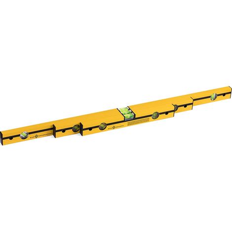 HARDY WORKING TOOLS Livelle a bolla Set, Orizzontale-, Verticale-, Angolo- Bolla Misurazione, 3 Pezzi allineare, Lunghezza 40cm, Lunghezza 60cm, Lunghezza 100cm Serie 42, Giallo, A0730-420000 (1/2)