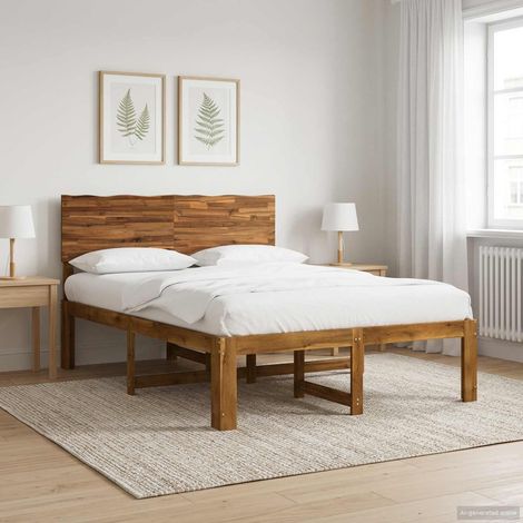 Cama doble con cabecero ROSTOCK Natural 140 x 200 cm (1/5)
