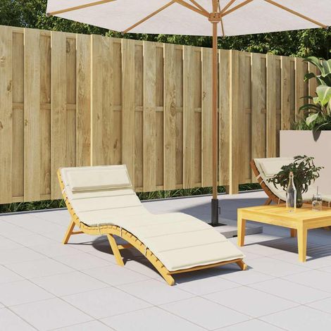Cuscino per Lettino Crema 180x60x4 cm in Tessuto Oxford vidaXL