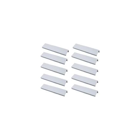 Poignées de meubles Sollbry, lot de 10, pour tiroirs, armoires, placards de cuisine, entraxe 96 mm, argent (1/5)