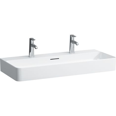 Lavabo LAUFEN VAL, bajo encimera, 2 agujeros para grifería, con (1/5)