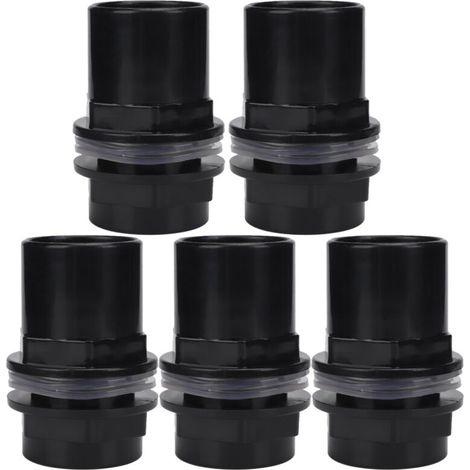 5 pièces raccords PVC pour aquarium, joints tuyaux droits accessoires aquarium (40mm) (1/5)