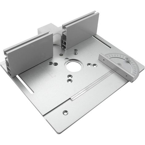 Set aus 3 Frästisch-Einlegeplatten aus Aluminiumlegierung für die Holzbearbeitung, als Hilfsgravur- und Schneidwerkzeug sowie für Holzbearbeitungsbänke. (1/5)
