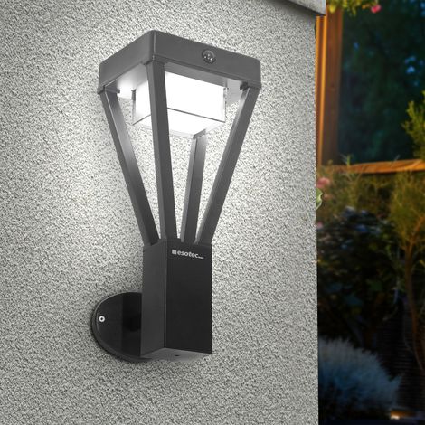esotec Solar PIR Wandleuchte Dorea, 40 LEDs, neutralweiß, 4000K, ALU 102951 (1/5)