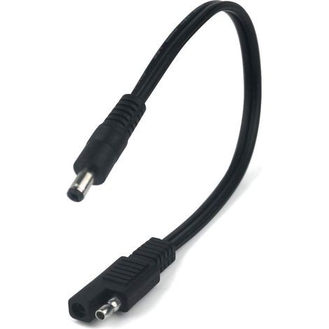 Câble Adaptateur SAE vers DC 5.5x2.1mm Mâle 18AWG 30cm pour Panneaux Solaires, Batteries 12V, Voitures, Camping Cars