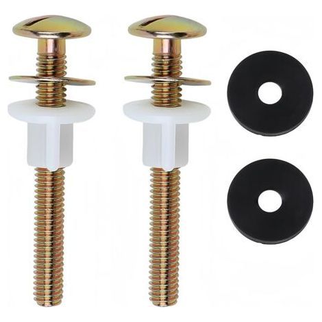 2 Pieces Toilet Seat Screws, Universal Toilet Lid Fixing Screws, Hinged Toilet Seat Fixings (1/5)