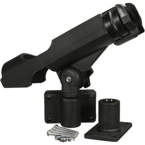 360 Degrees Pêche Rotatif Rod Holder Support avec vis pour outil Bateau Kayak Yacht Accessoire (1/4)