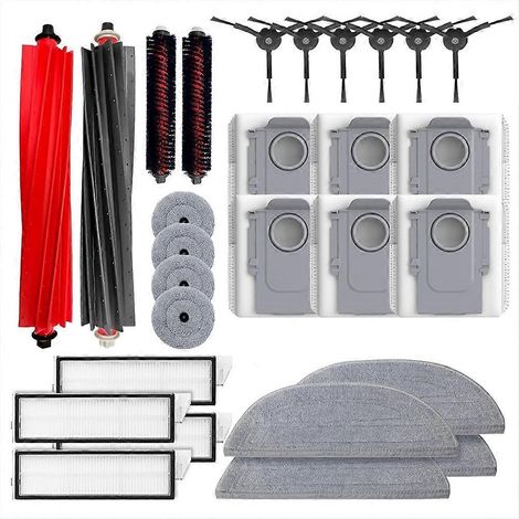 Pièces de rechange pour aspirateur Roborock S8 Maxv Ultra / S8 Max Ultra : brosse principale, filtre, lingette et sac à poussière