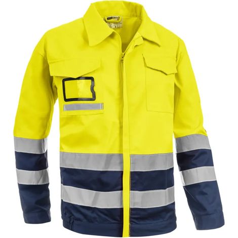 GIUBBINO ALTA VISIB. GIALLO/BLU