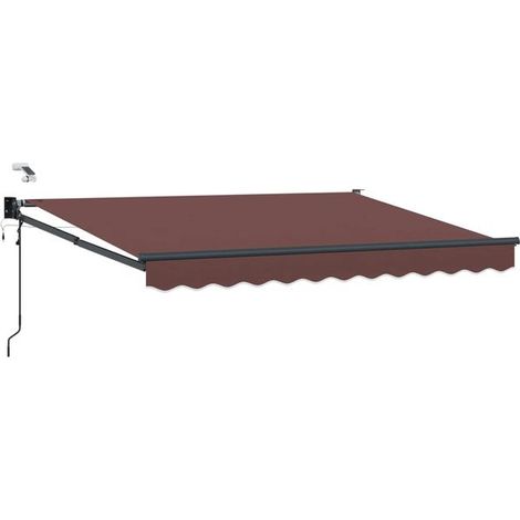 Store banne motorisé rétractable marron, 2,5 x 2 mètres (1/5)
