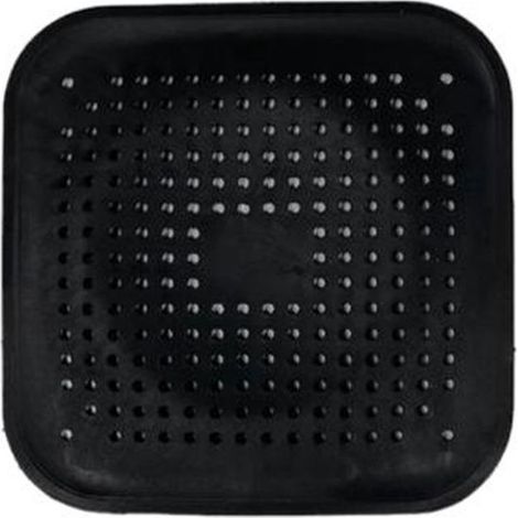 Tapis de drainage de douche avec ventouses - Carré 14 cm - Noir - Crépine d'évier - Pour douche - Plastique - Universel - 1 pièce (1/4)