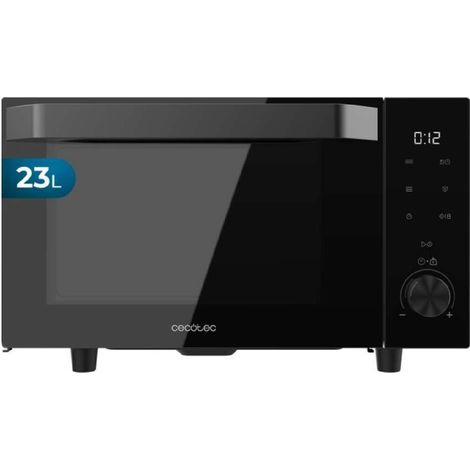 Cecotec Microondas sin Plato Proclean 6040 Flatbed Door. 800W, 23L, Puerta Abatible, 10 Niveles Potencia, 8 Programas