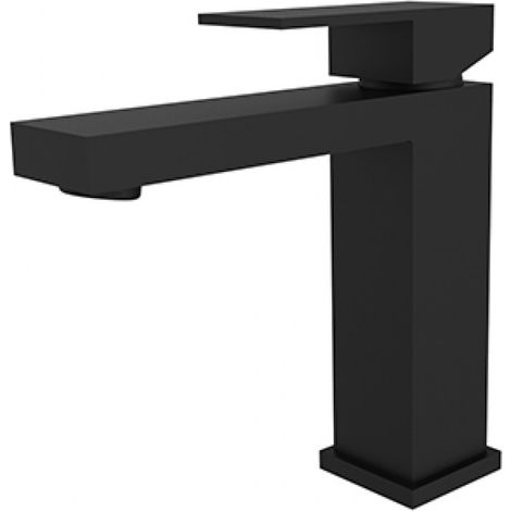 Grifo de lavabo bajo moderno Varium II negro de Besco (1/5)
