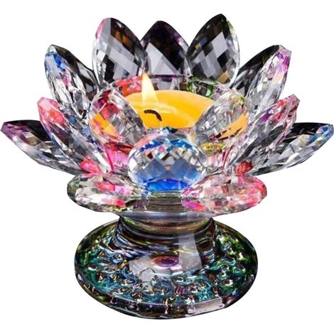 Lotus Cristal Coloré Élégant pour Centre de Table Mariage (1/5)