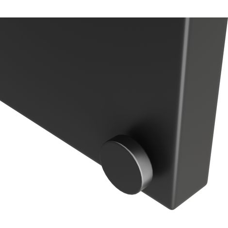 Table à manger extensible 120-160x80 cm avec pieds croisés en métal noir, plateau MDF couleur noyer (1/5)