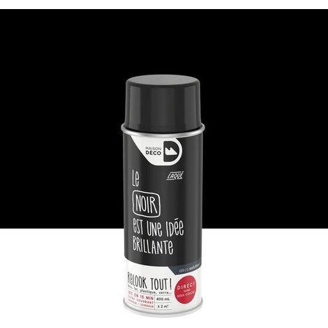 Peinture aérosol relook tout MAISON DECO noir brillant 0.400 L (1/3)