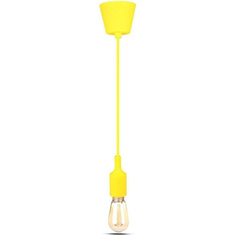 V-TAC VT-7228 Douille de suspension décorative en silicone 1MT connexion E27 couleur jaune sku 3485 (1/5)