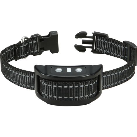 Collier Anti Aboiement pour Petits Chiens, Collier Anti Aboiement Chien avec Bande réfléchissante Ajustables, Efficace et Humain, noir