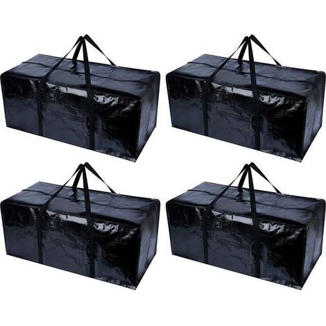4 pièces sac demenagement cartons déménagement carton sac de voyage grand sac de vetement jumbo bag rangement couette poignée malle (1/5)