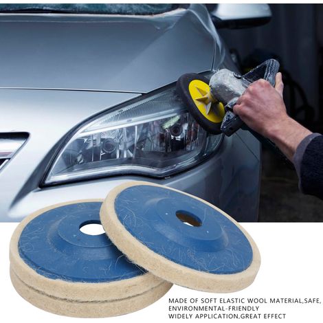 3 pièces roues polissage laine 4 pouces pour meuleuse angulaire disque pratique polyvalent (1/5)