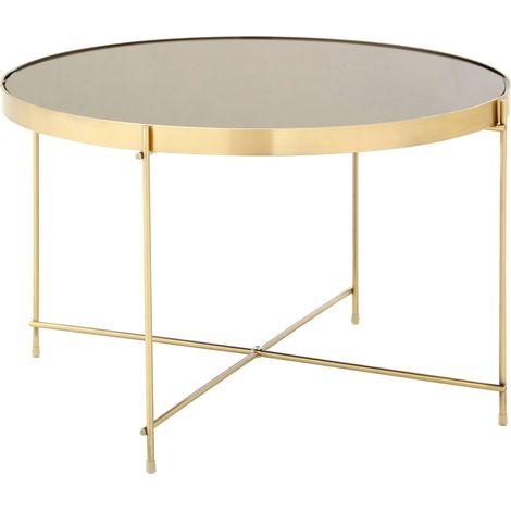 Premier Housewares Allure Large Black Mirror Side Table