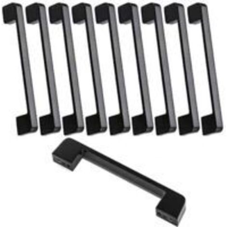 10pcs poignée meuble entraxe 160mm-poignée porte cuisine noire poignee barre meuble poignee de cuisine noire 160mm- Crezuo (1/4)