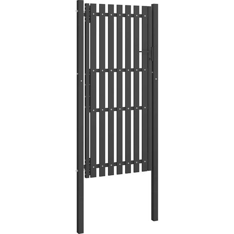 Maison Exclusive - Gartentor aus Stahl 100 x 200 cm Anthrazit