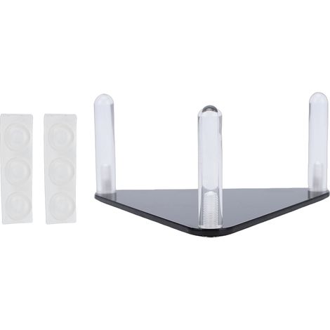 Support de balle en acrylique Noir Design élégant Bord arrondi Acier inoxydable Facile à assembler Pour football basketball volley (1/5)