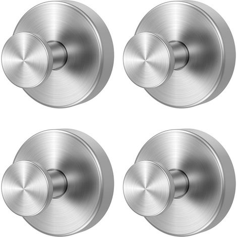 Ganchos con ventosa - Acero inoxidable - Reutilizables - No requieren perforación - Aptos para cocina y baño - Se adhieren a superficies de vidrio lisas - Plateados (1/5)