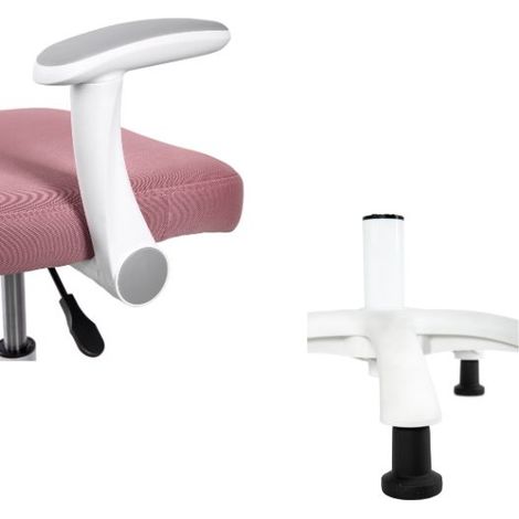 Sedia da scrivania rosa per cameretta Sedia con braccioli e piedini fissi