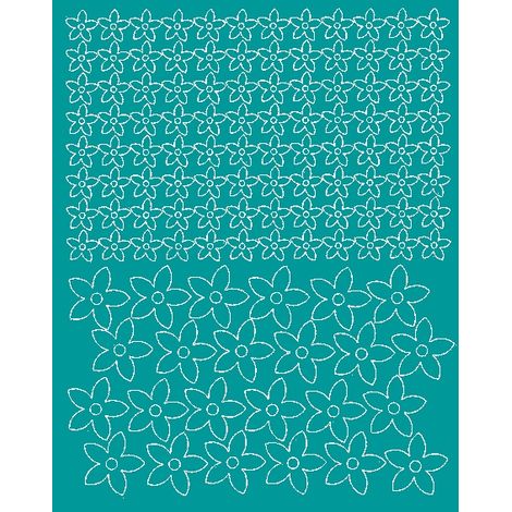 Autocollants floraux pour casque de vélo, 120 pièces, turquoise mat