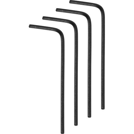 4-Piece 1/20" Hex Key Set, 45 Steel, L-Shaped, Black (1/5)