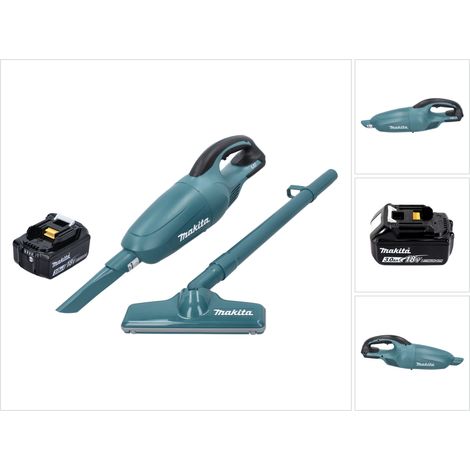 Makita DCL 180 F1 Akku Staubsauger 18 V Grün + 1x Akku 3,0 Ah - ohne Ladegerät