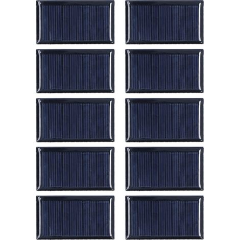 10 pcs Petite Cellule Solaire Résistant Aux Intempéries DIY Module De Panneau Solaire pour Projets Scientifiques Jouet Lumière 0.15 W 5 V (1/5)